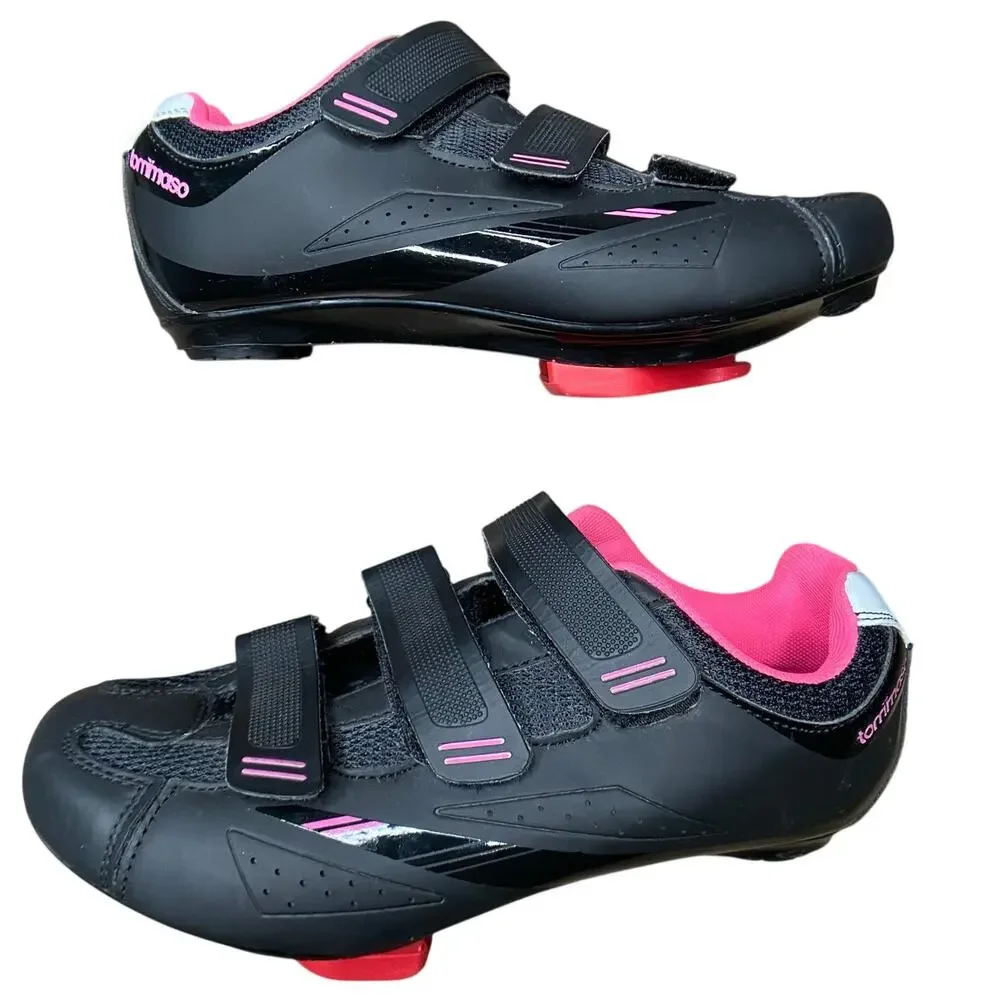 Tommaso PIsta 100 Cycling Shoes Sz 40 EU 9 US Black SPD Cleats Peloton Ready